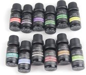 Etherische oliën 12 Stuks - Geschikt voor geurverspreider of aromadiffuser - 100% natuurlijke basis - Etherische oliën set