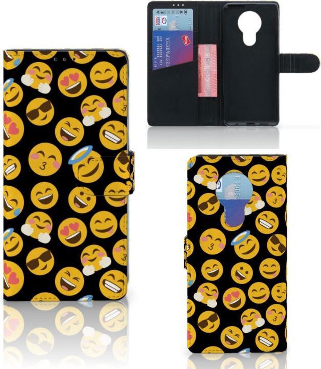 Boekhoesje voor Nokia 5.3 Telefoon Hoesje Emoji