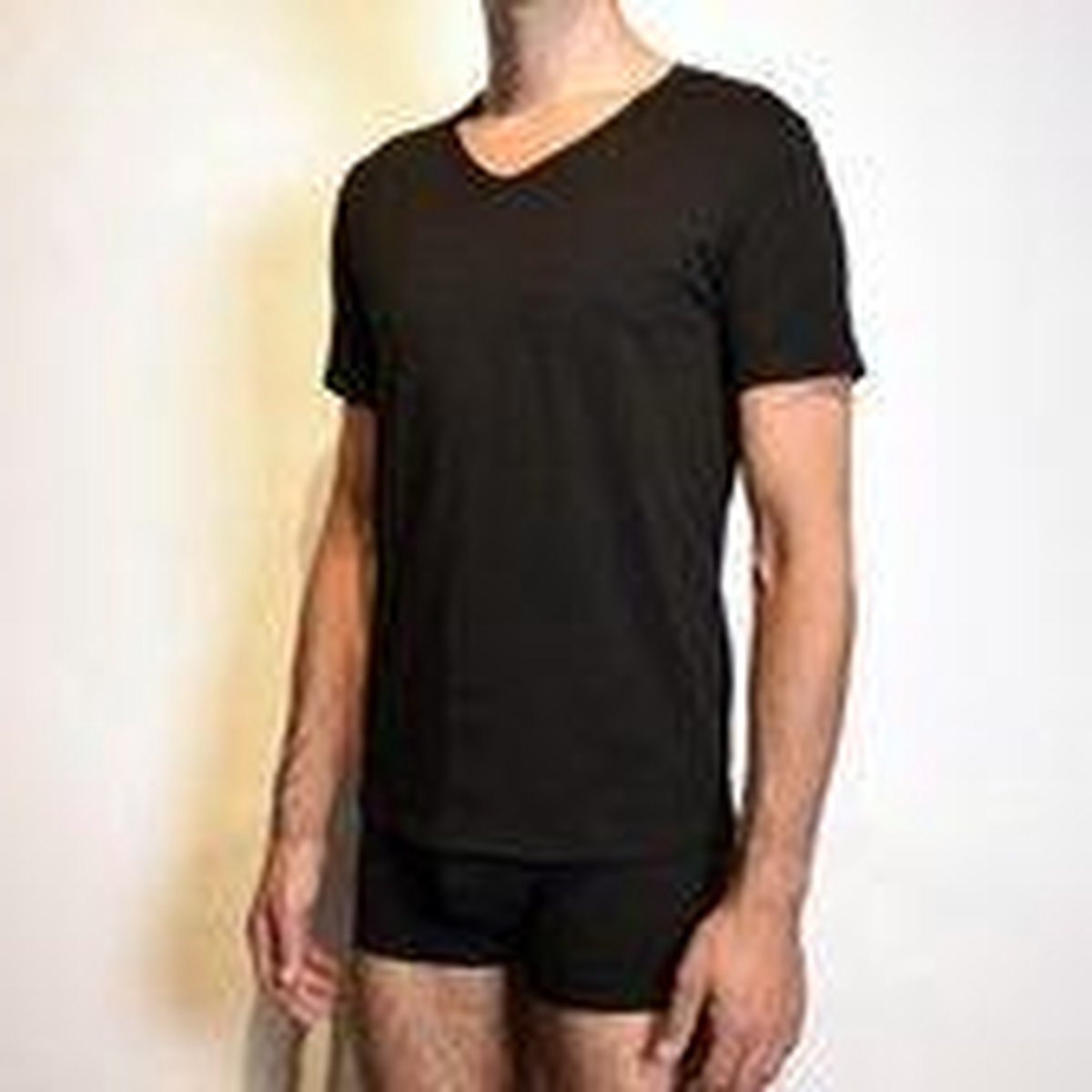 T-Shirt V-Hals Underwear Zwart Giuliano Uomo Heren Ondershirt Maat XXL