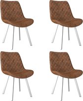 Eetkamerstoelen set 4 stuks  (Incl LW anti kras viltjes) - Eetkamer stoelen - Extra stoelen voor huiskamer - Dineerstoelen – Tafelstoelen