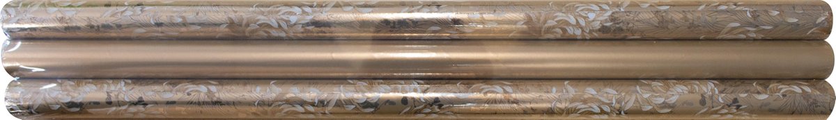 Cadeaupapier Kangaro metallic Goud. Bloem/Uni/Bloem K-95916