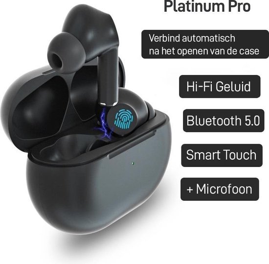 Platinum X800 - Draadloze Oordopjes met oplaadcase - Bluetooth Earbuds - Geschikt voor Android &- Wit - Athletix®