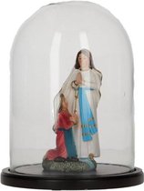 Beeld Maria van Lourdes in glazen stolp.