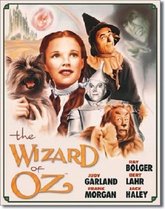 Wizard of OZ Poster Illustrated.  Metalen wandbord 31,5 x 40,5 cm.