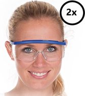 Veiligheidsbril - Beschermingsbril - Blauw - Fit - per 2 stuks