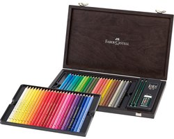 Faber Castell FC-110006 Kleurpotlood Faber-Castell Polychromos Assorti Kist 48 Stuks Met Accessoires