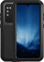 Samsung Galaxy A41 hoes, Love Mei, Metalen extreme protection case, Zwart | GSM Hoes / Telefoonhoes Geschikt Voor: Samsung Galaxy A41