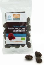 Biologische Choco Cranberries - Raw Snack - 35 g