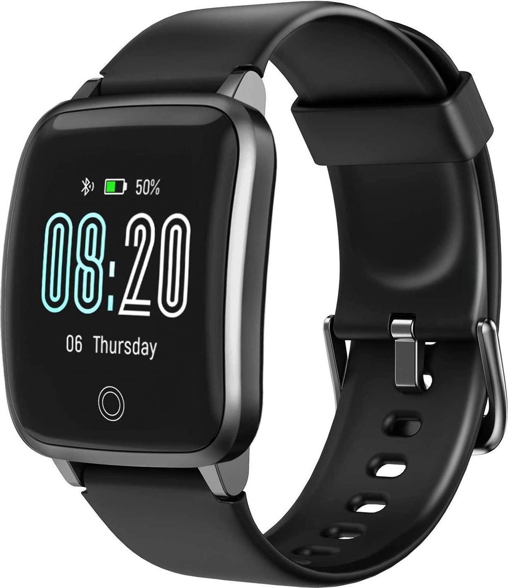 SmartWatch-Trends S205E - Smartwatch Dames - Smartwatch Heren en Kinderen - Zwart