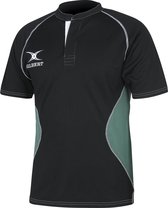 Gilbert Rugbyshirt Xact V2 Zwart/Groen - M