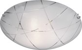 LED Plafondlamp - Plafondverlichting - Trion Sandra - E27 Fitting - 3-lichts - Rond - Mat Wit - Glas - BSE