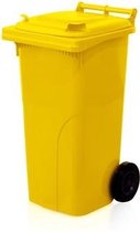Poubelle en plastique 120L jaune Roll container Afvalcontainer