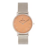 KRAEK Yadira Zilver Zalm 36 mm - Dames Horloge - Zilver Mesh horlogebandje
