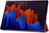 Samsung Galaxy Tab S7 Plus Smart Tri-Fold Case - Rood