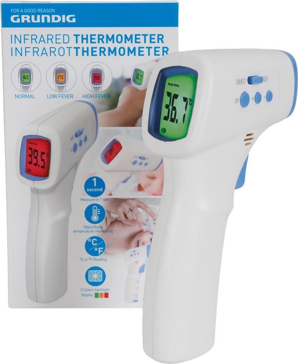 Grundig Voorhoofdthermometer - Thermometer - Temperatuurmeter - Infrarood |  bol.com