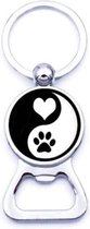 Akyol® Yin Yang Sleutelhanger | Hondenpoot Sleutelhanger | Hond sleutelhanger | Flesopener | Bieropener | Sleutelhanger hond | Dieren | Huisdier cadeau | Honden | Dogs keychain | Hondenaccess