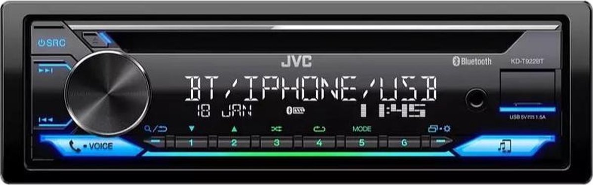 JVC KD-T922BT - Autoradio met bluetooth | bol.com