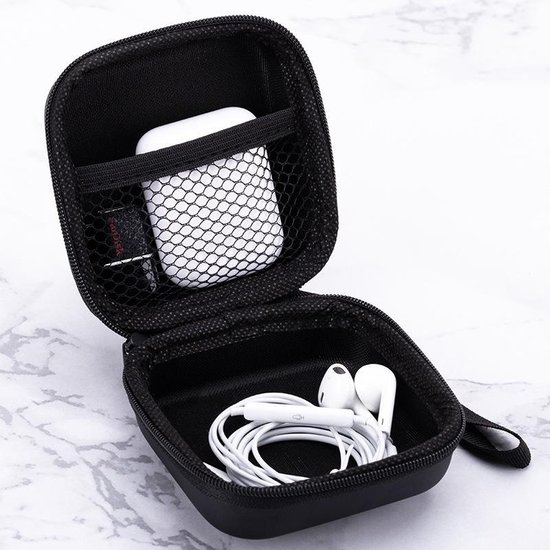 Bescherm Hoes - Hard Case - Hoesje geschikt voor Airpods - Bluetooth Headset - In-ear Oortjes - Earpods - JBL Tune – Zwart