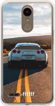 LG K10 (2018) Hoesje Transparant TPU Case - Silver Sports Car #ffffff