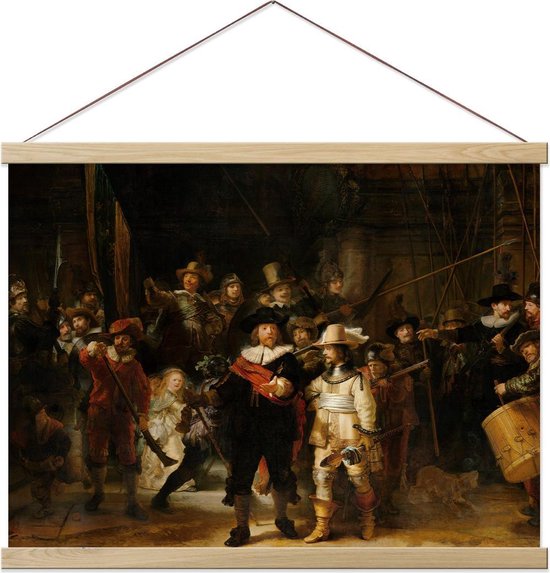 Affiche avec pendentif The Nachtwacht - Rembrandt van Rijn - 70x50 cm