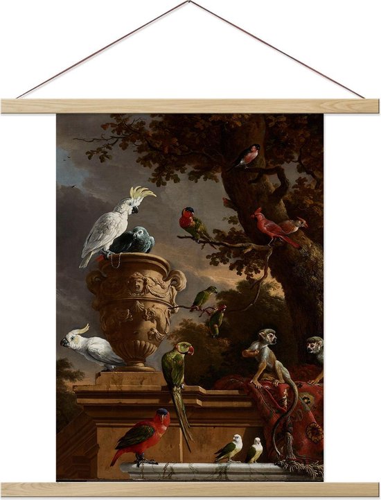 Poster met hanger De Menagerie - Melchior d'Hondecoeter - 50x70 cm