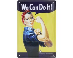 Wandbord – We can do it - Vintage - Retro -  Wanddecoratie – Reclame bord – Restaurant – Kroeg - Bar – Cafe - Horeca – Metal Sign - 20x30cm