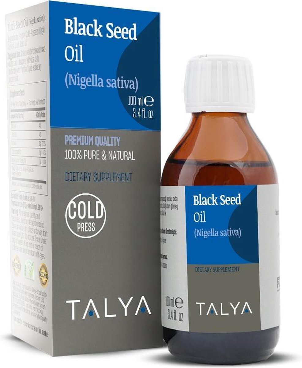 Talya Natuurlijke Zwarte Komijnzaadolie / black seed oil 100 ml