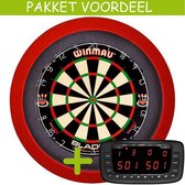 Elektronisch Dart Scorebord VoordeelPakket (Chalkie + ) - Dual Core - Dartbordverlichting Basic (Rood)