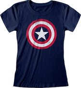 Captain America Distressed dames shirt - Marvel maat XXL