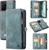 Caseme - vintage 2 in 1 portemonnee hoes - Samsung Galaxy Note 20 - Blauw