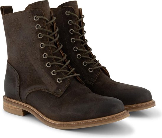 Sacha Heren Zwarte suède hoge veterschoenen - Schoenen.nl