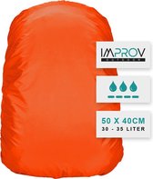 Oranje Improv Regenhoes Rugzak 30-35 Liter - Backpack Rain Cover - Flightbag voor rugzak - Camouflage - Schoolrugzak - Rugtas Hoes