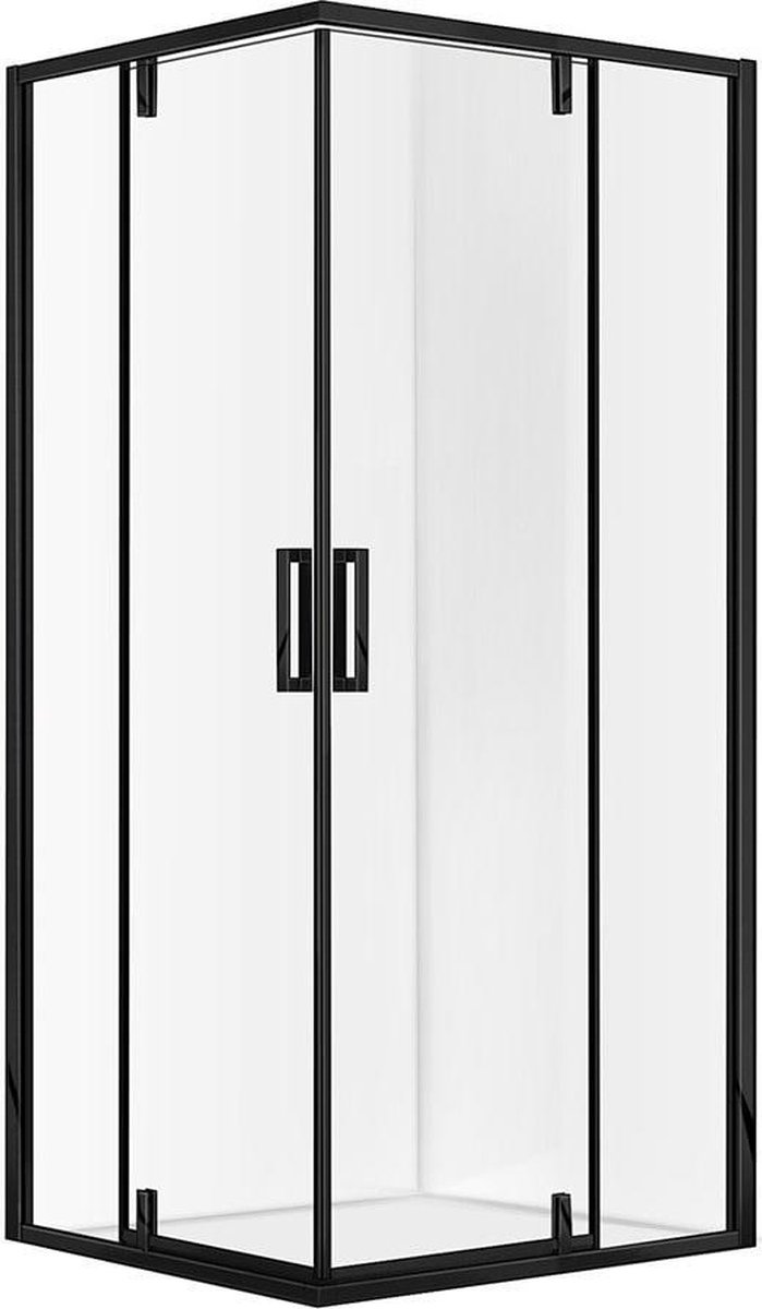 Diamond Line Megan Douchecabine 90x90 Vierkant Mat Zwart