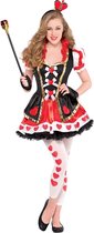 Amscan Kostuum Queen Of Hearts Meisjes Rood 4-delig Maat 170