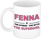 Fenna The woman, The myth the supergirl cadeau koffie mok / thee beker 300 ml