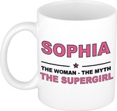 Sophia The woman, The myth the supergirl cadeau koffie mok / thee beker 300 ml