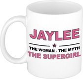 Jaylee The woman, The myth the supergirl cadeau koffie mok / thee beker 300 ml