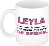 Leyla The woman, The myth the supergirl cadeau koffie mok / thee beker 300 ml