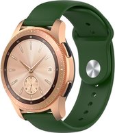 Siliconen Smartwatch bandje - Geschikt voor  Samsung Galaxy Watch sport band 42mm - legergroen - Horlogeband / Polsband / Armband