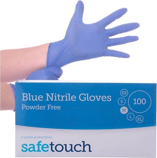 Nitril Handschoenen Safe Touch L Blauw 100 Stuks