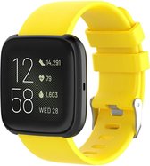 Fitbit Versa silicone band - geel - Maat S