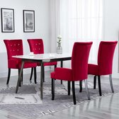 Eetkamerstoelen set 4 stuks Velvet (Incl LW anti kras viltjes) - Eetkamer stoelen - Extra stoelen voor huiskamer - Dineerstoelen – Tafelstoelen