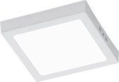 LED Plafondlamp - Plafondverlichting - Trion Zonin - 17W - Warm Wit 3000K - Vierkant - Mat Wit - Aluminium - BES LED