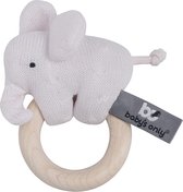 Baby's Only Houten baby rammelaar olifant gebreid - Classic Roze - Baby cadeau