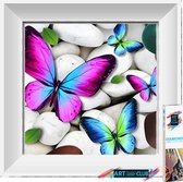 Diamond painting- Dieren- Vlinder  - 30 x 40 cm - Set Inc.l Bakje en Pen