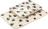 Lovely Nights vetbed/kleed beige 1 print paw 50x40 rechthoek