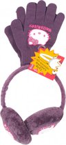 Hello Kitty - Winterset - Oorwarmers (verstelbaar) & Handschoenen - Paars - 100% Polyester