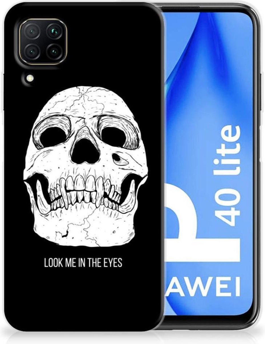 Silicone Back Case Huawei P40 Lite Skull Eyes