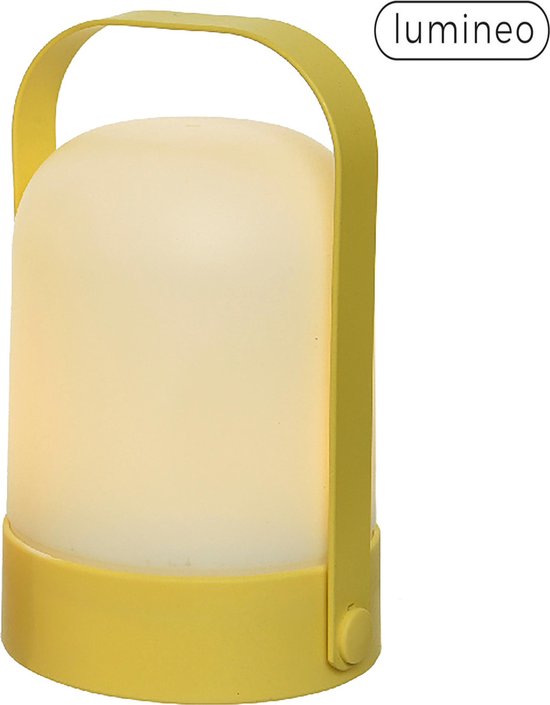strak Kan worden genegeerd Gematigd lumineo Gele LED Tafellamp | voor Binnen en Buiten | incl. 2 AA-batterijen  |... | bol.com