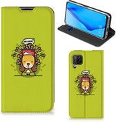 Flipcover Huawei P40 Lite Smartphone Hoesje Doggy Biscuit